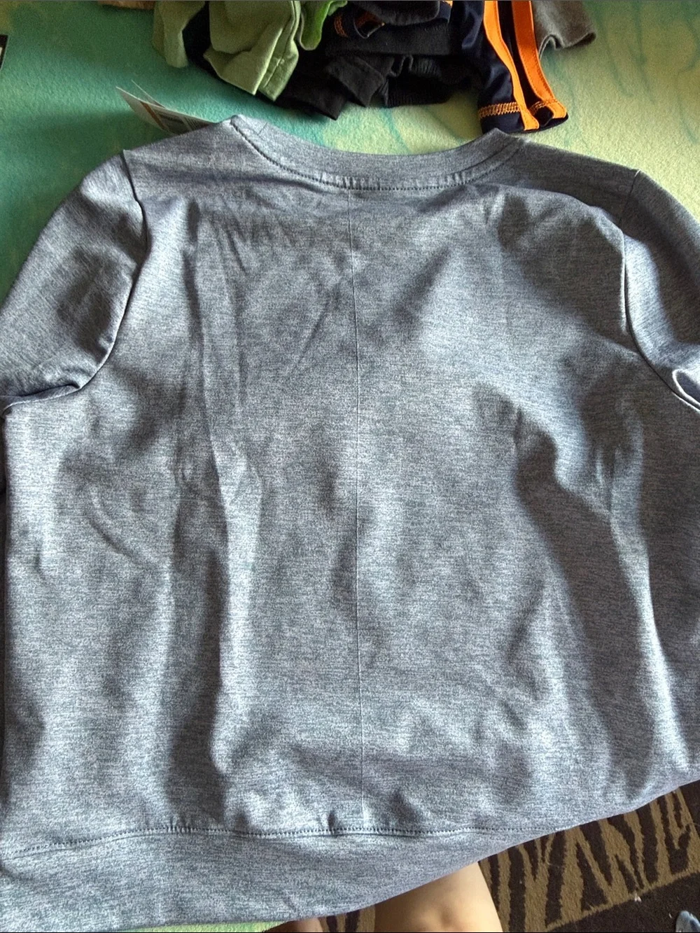 Vineyard Vines Gray Blue Crewneck Sweatshirt with Mint Whale - 7 NWT